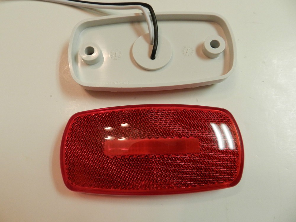 RED Camper Trailer RV Light 3 LED 2 x 4 surface mount Clearance marker