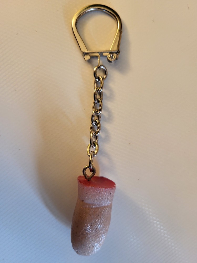 Severed Little Finger Key Ring