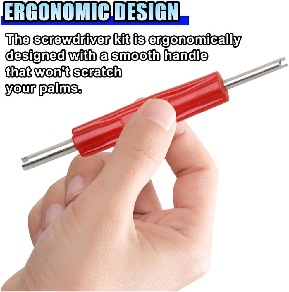 5PCS Valve Core Removal Tool, Double Head Schrader Valve Stem Core Remover, M...