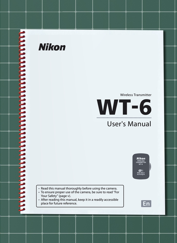 Nikon WT-6 — User Manual Owners Guide Reference — 58 Pages — USA Made