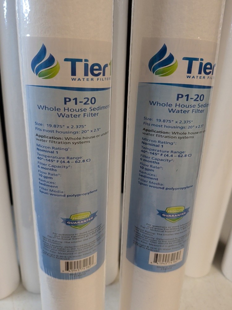 20x2.5 Inch 1 Micron Purtrex PX01-20 Polypropylene Sediment Water Filter 8 Pack