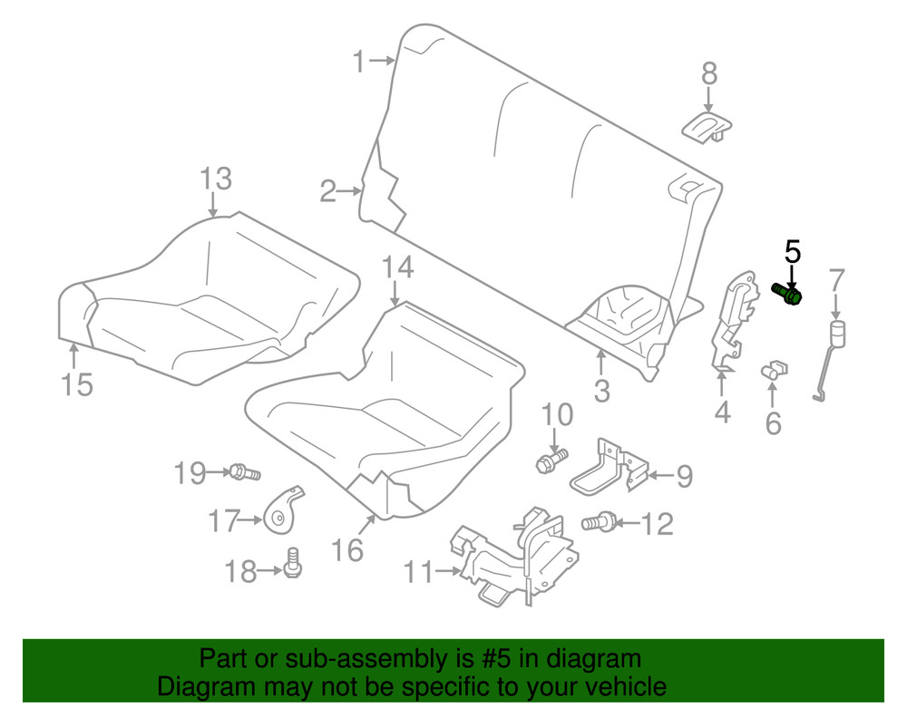 Genuine Subaru Lock Assembly Bolt 901270007