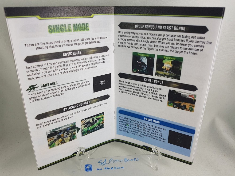 MANUAL GCN - STAR FOX ASSAULT Gamecube 'Replacement' Instruction Booklet READ