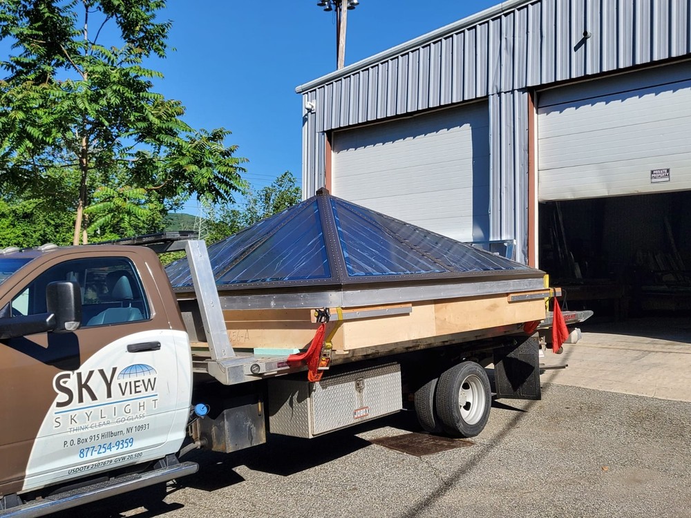 Skyview Skylight 4' x 4' Pyramid Glass Skylight - High Performance Glass Custom