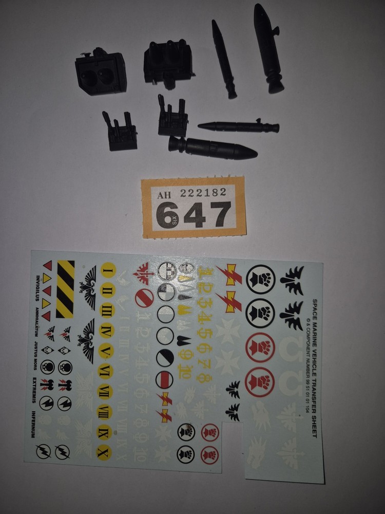 Warhammer 40k Space Marine Whirlwind Spare Bits