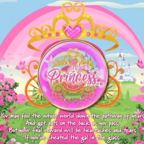 AA Recovery Medallion - Sober Princess