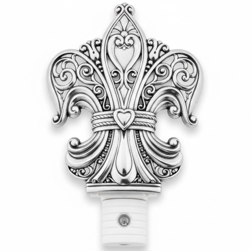 Brighton Nightlight Half Moon, Stars Night Light Cover Base Silver.
