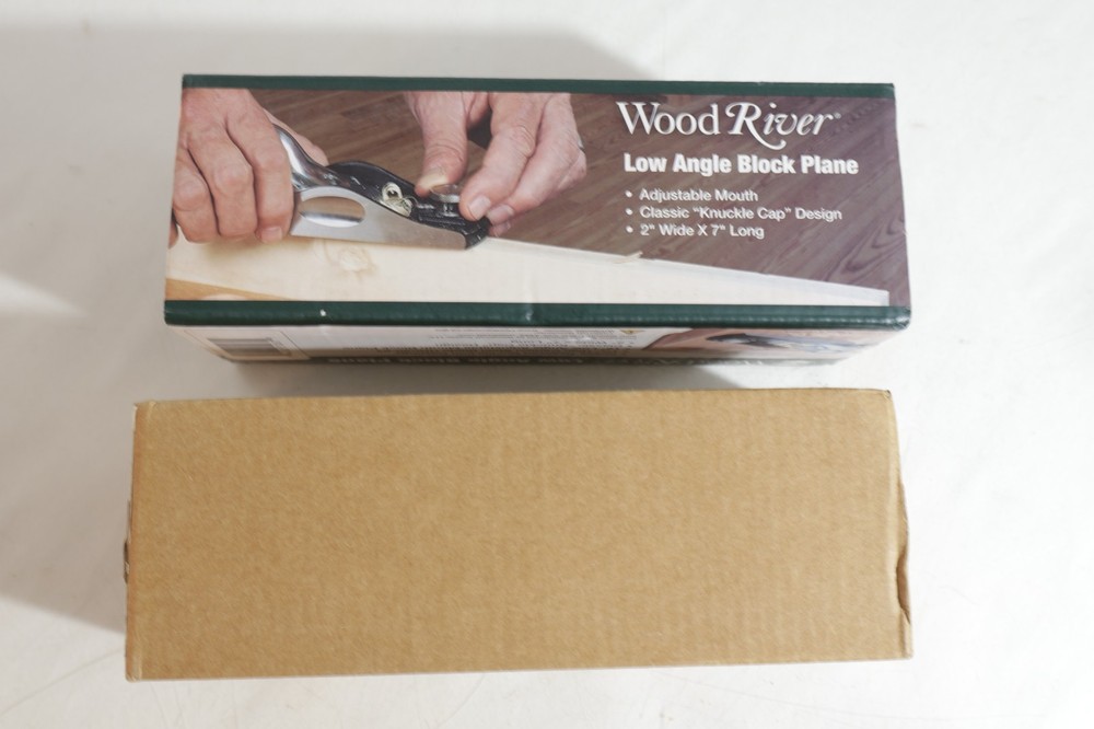 WOOD RIVER LOW ANGLE BLOCK PLANE ADJUSTABLE MOUTH WITH ORIGINAL BOX GREAT SHAPE