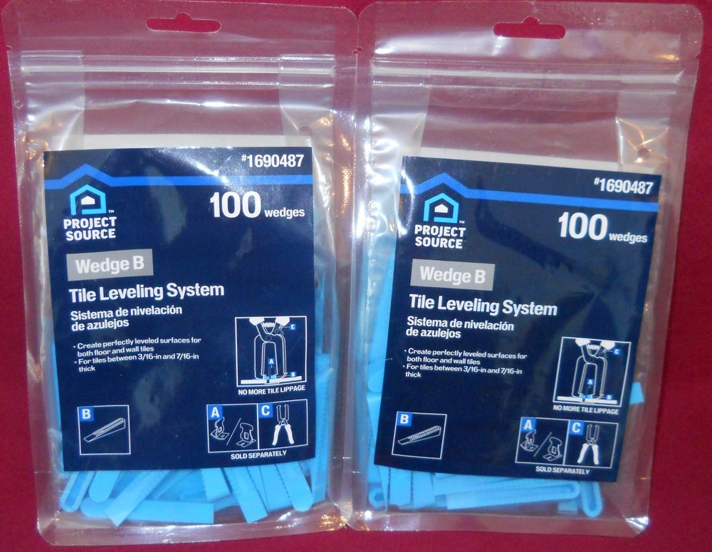 Project Source Tile Leveling System Wedge B 100 Ct 2 Pack New 200 Pieces SAVE$$$
