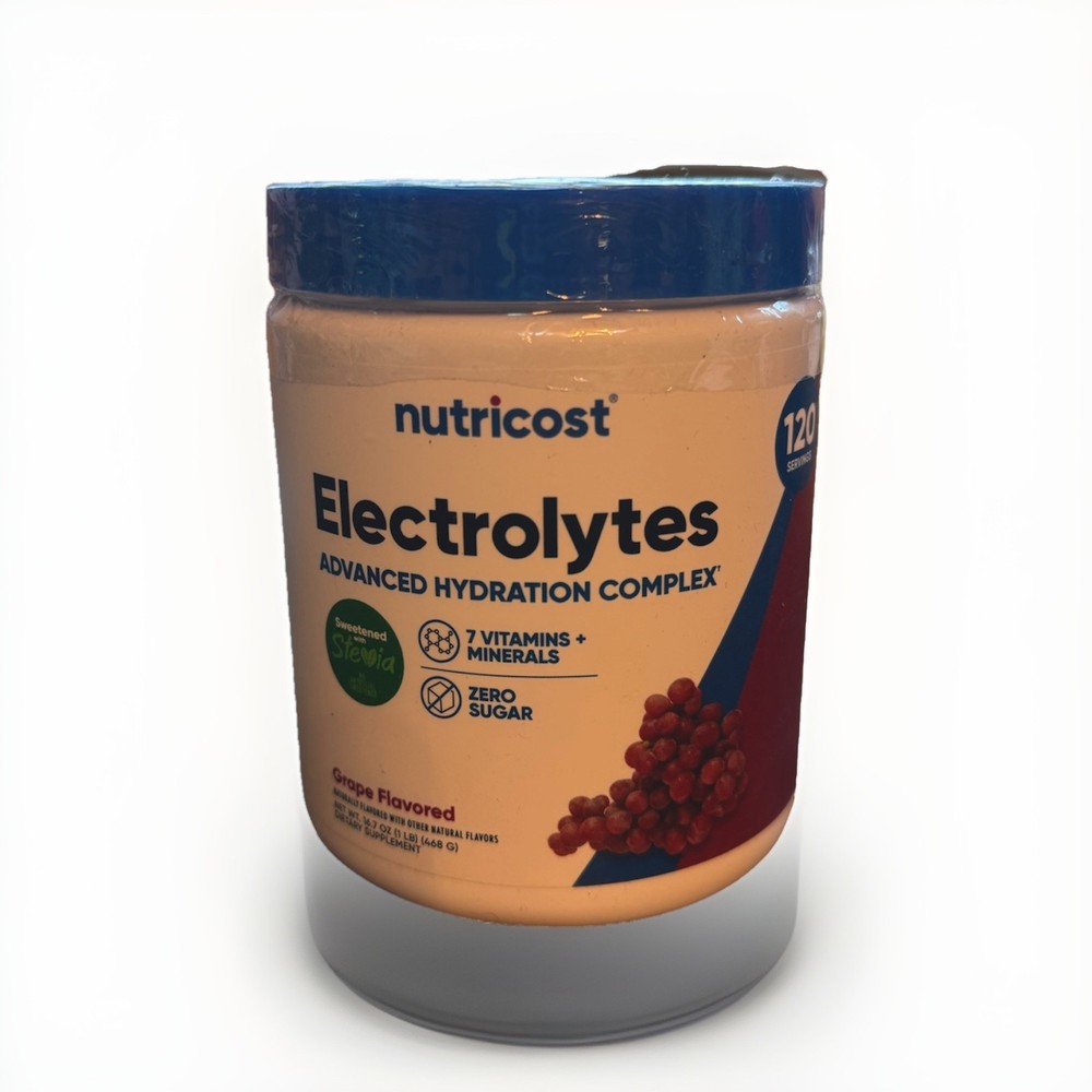 Nutricost Electrolyte Complex Drink Mix Powder (Grape) 120 Servings
