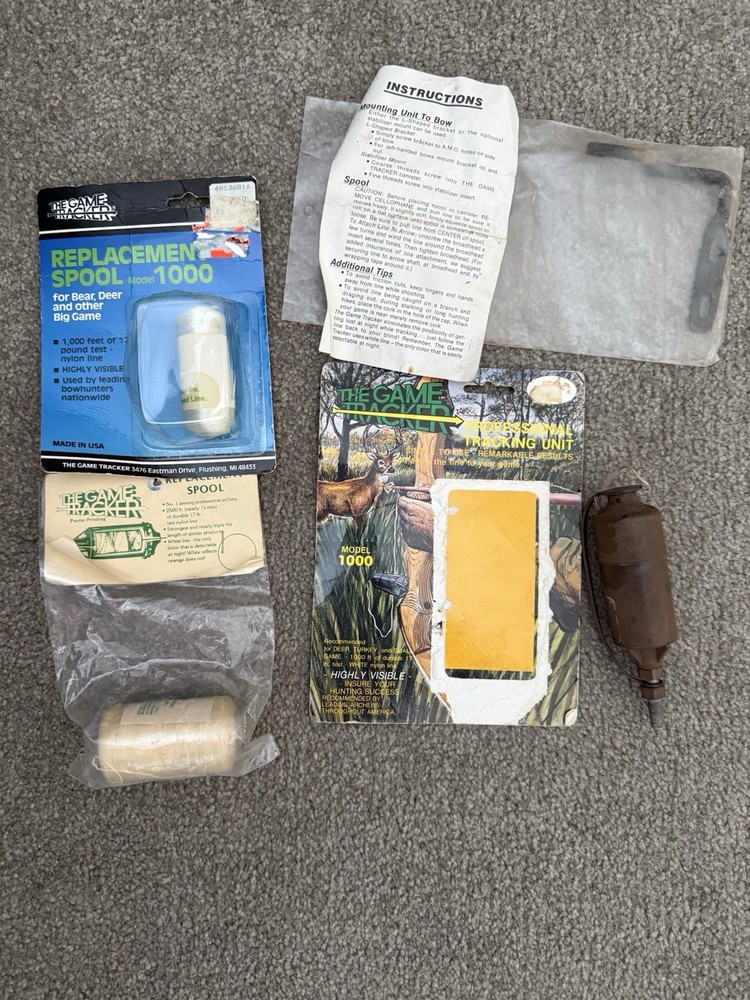 Game Tracker 1000 Unit Spooled Up Plus 2 Additional Spools- New Old Stock