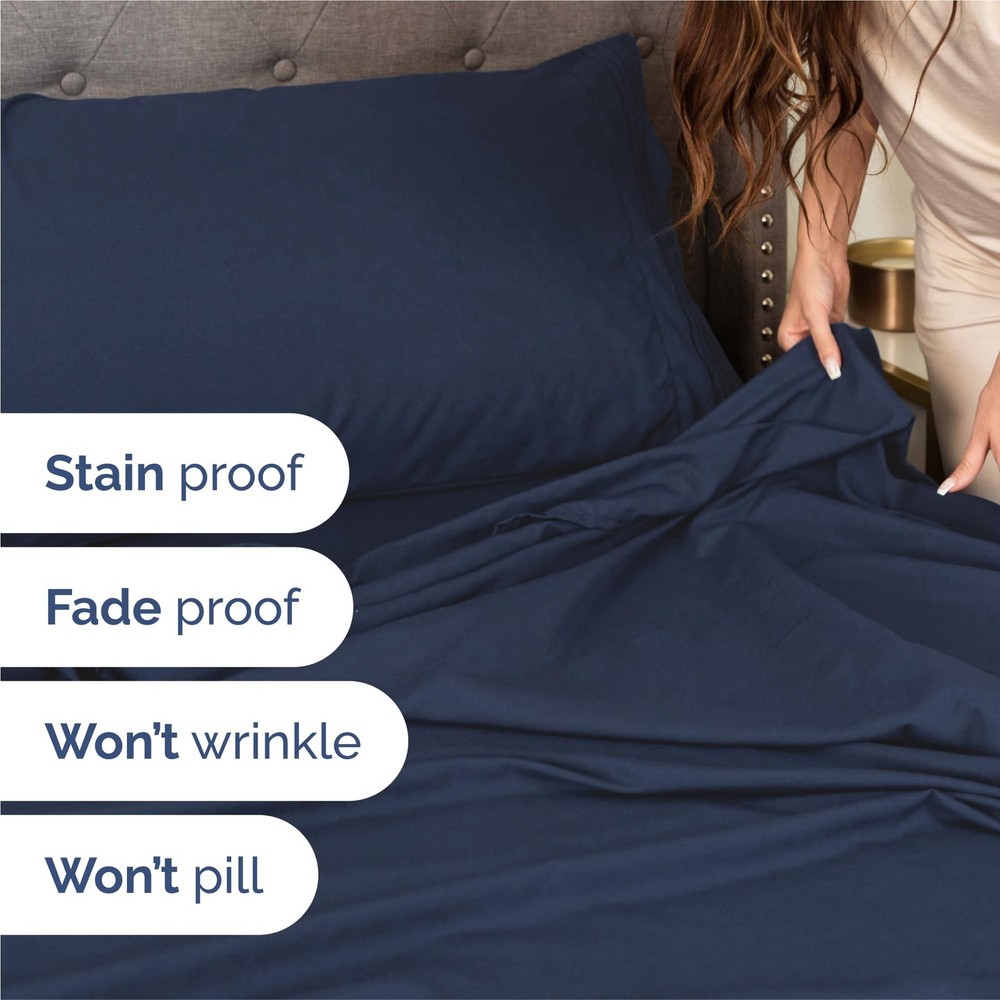 King Size 4 Piece Sheet Set - Comfy Breathable & Cooling Bed Sheets Set - Hot...