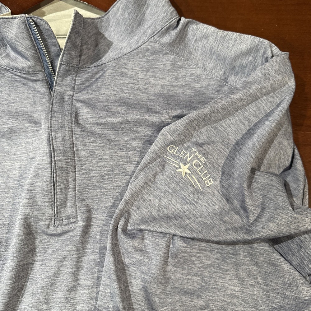 Peter Millar Crown Crafted Galaxy Performance 1/4 Zip Pullover Jacket Sz XL logo