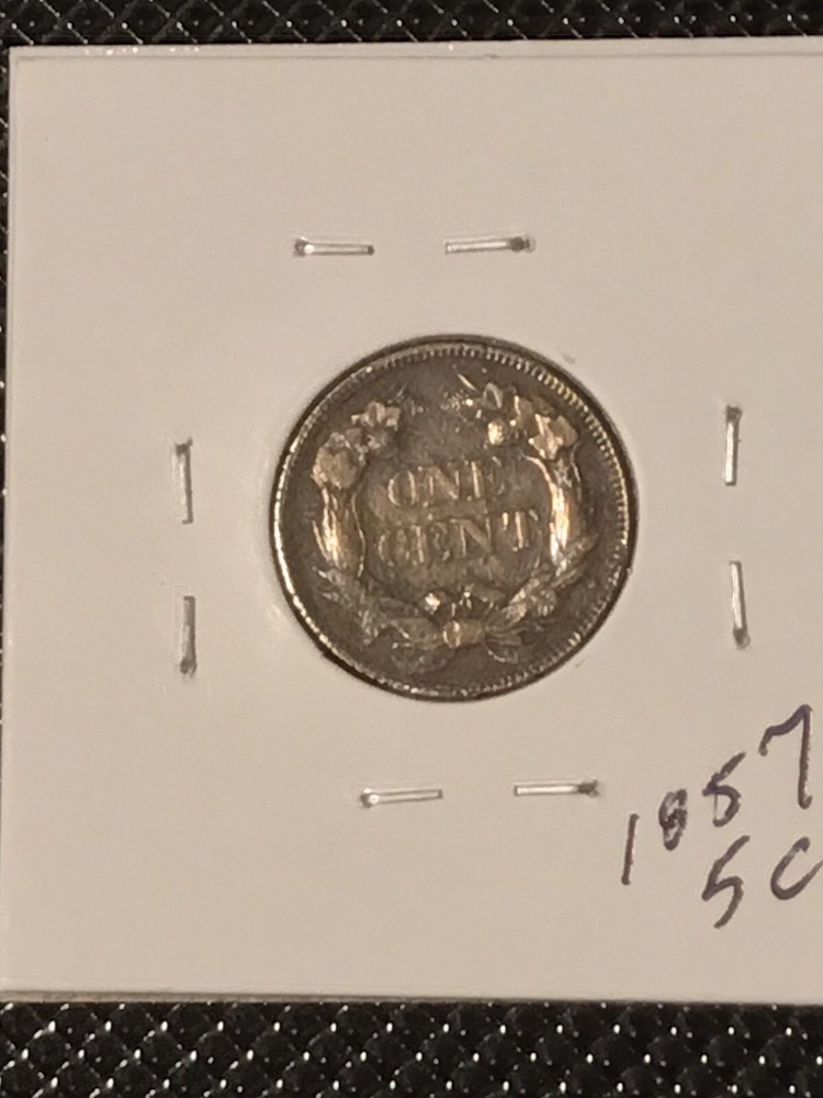 1857 Flying Eagle Cent XF+ Details