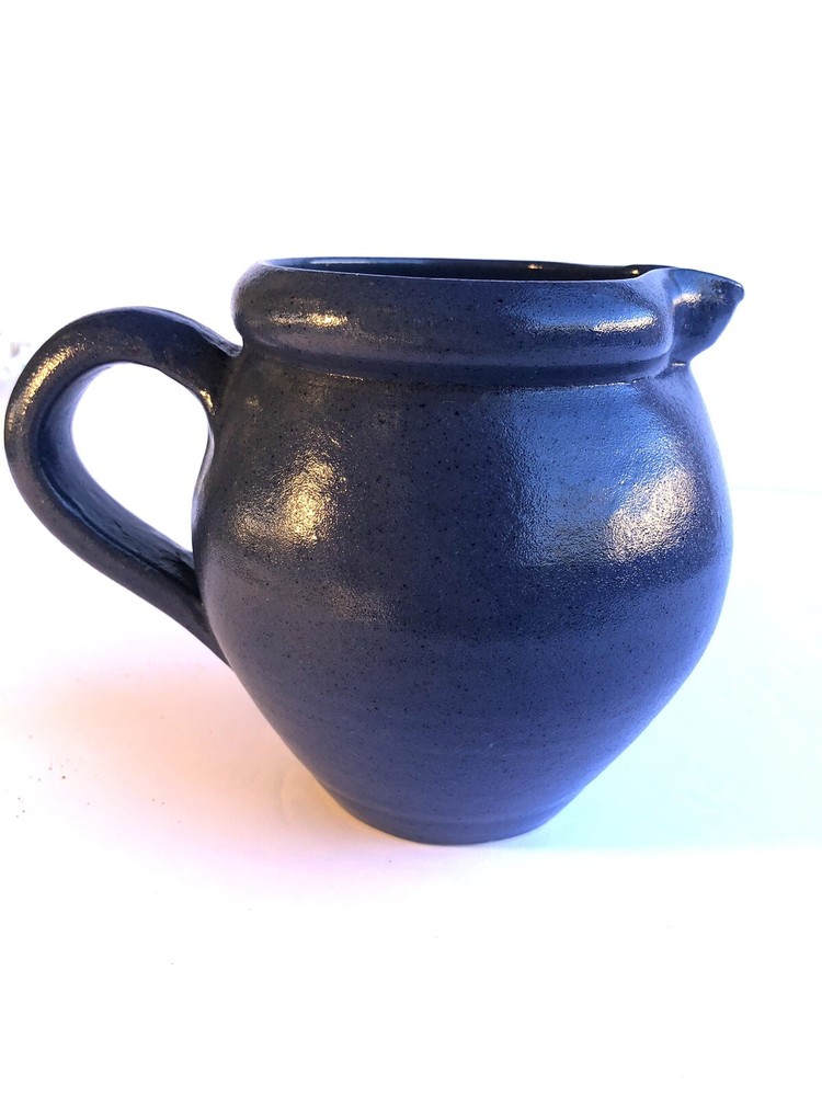 Devica Gres de Viana Portugal Handmade Blue Stoneware Pitcher 18oz