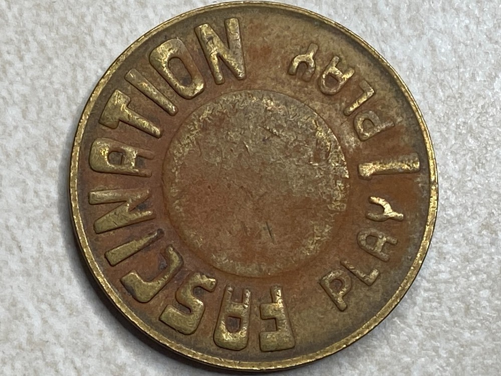 Fascination 1 play Amusement Token T8029