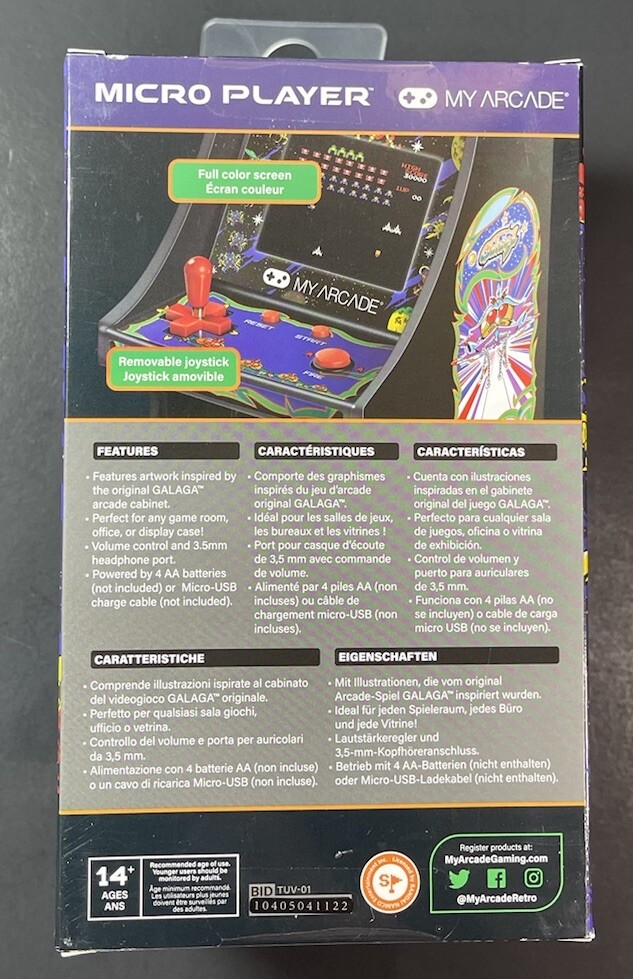 My Arcade Micro Player Retro Arcade [ Galaga ] NEW