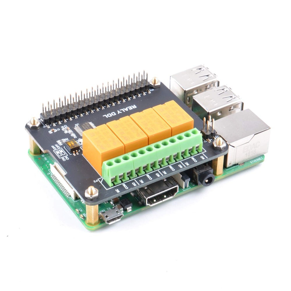 4 Channel Power Relay Board Module For Raspberry Pi 4B/3B+/3/2B Programmable