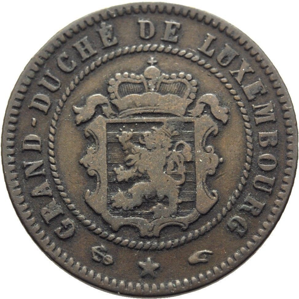 Scarce 1860 Luxembourg 5 Cent #3