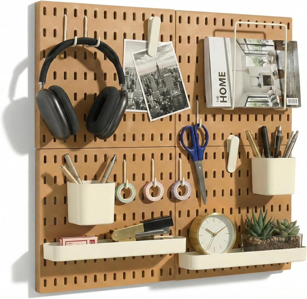 Peg Board Wall Organizer – Plastic Pegboard Panels, Modular Peg Board Storage Sy