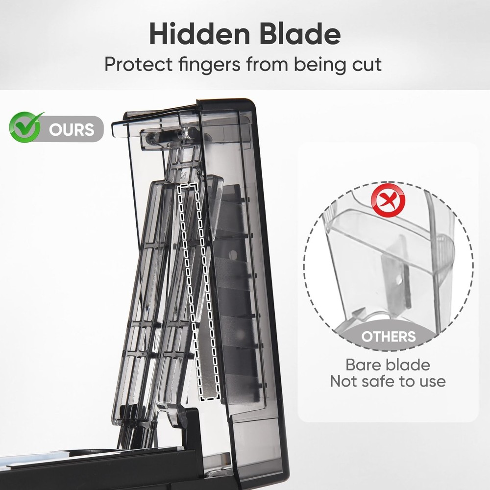 GIIYAA Multiple Pill Cutter for Small or Large Pills, Adjustable Black