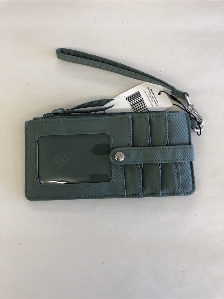 Vera Bradley Ultimate Card Case Olive Leaf NWT