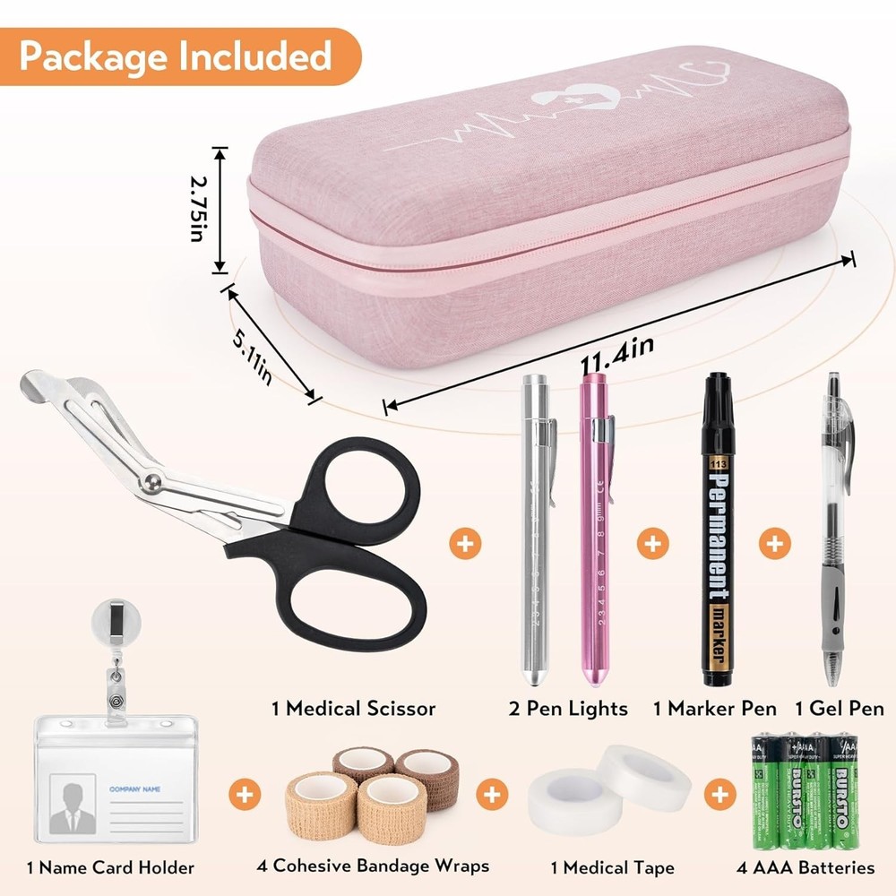 17 pcs Stethoscope Case Kit, Nursing School Essentials Include Stethosco...
