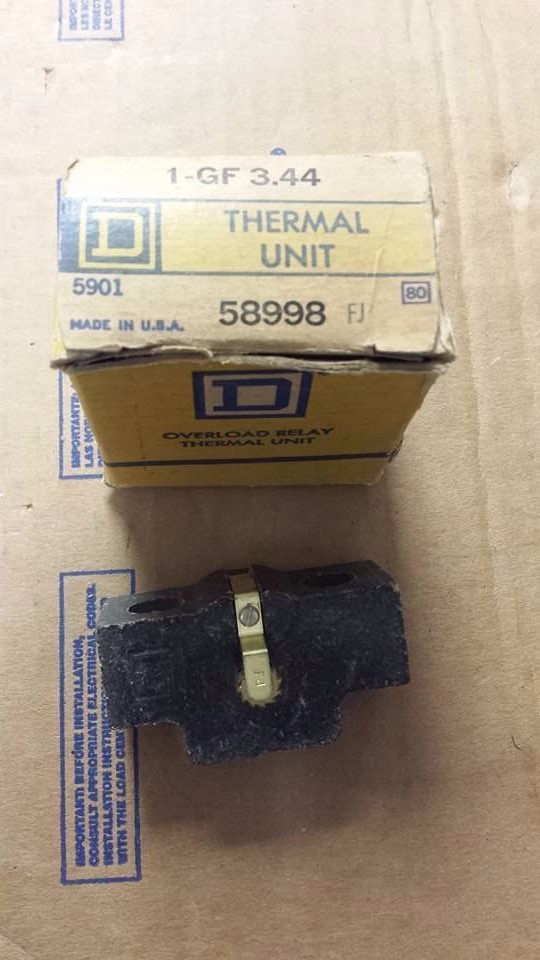 SQUARE D GF 3.44 OVERLOAD RELAY   W410