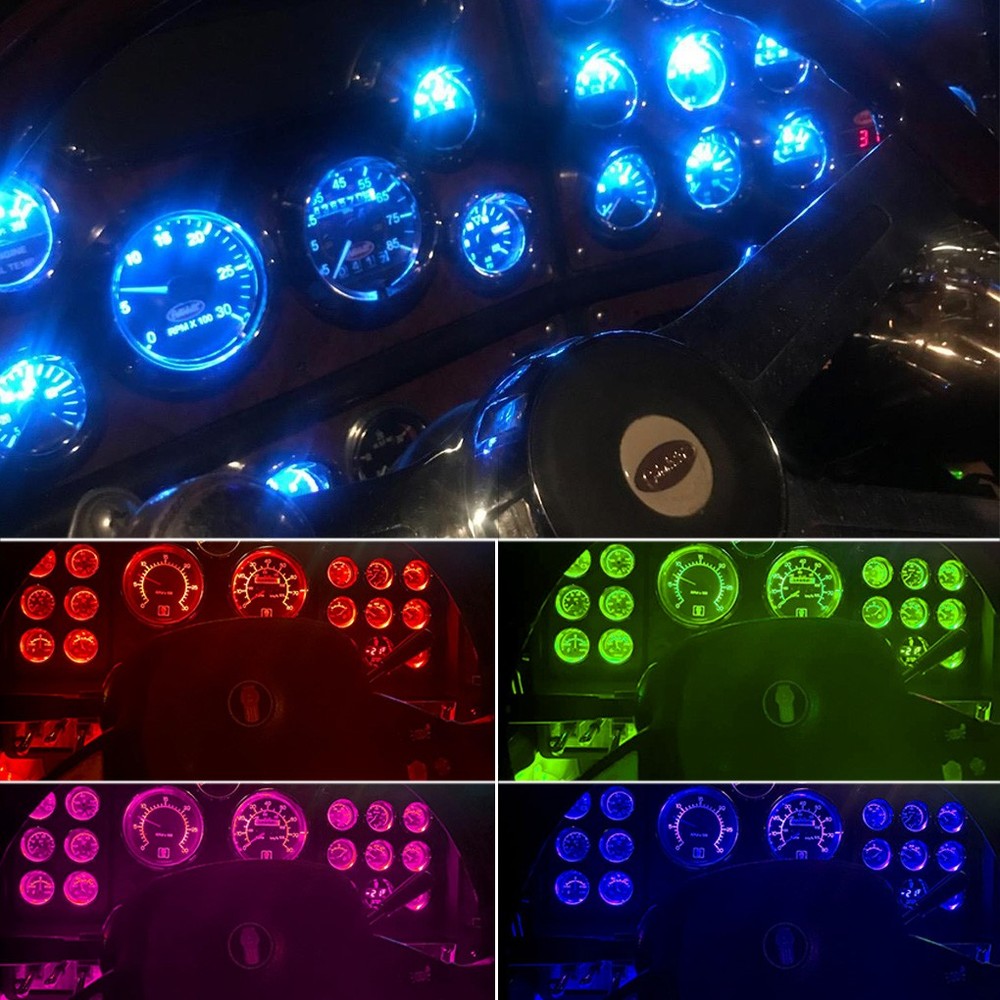 6Pcs LED Dashboard Instrument Panel Dash Light Bulbs for 1998-2007 Peterbilt 379