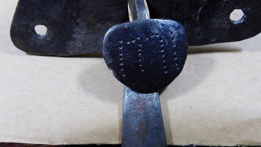 Period Wrought Iron Thumb Latch Dated 1771