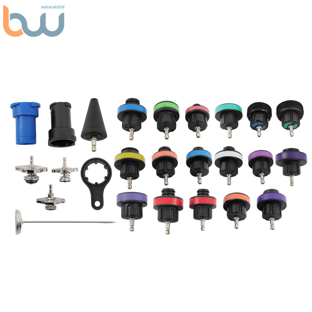 Universal 28Pcs Radiator Pressure Tester, Vacuum Cooling System Tool Refill Kit