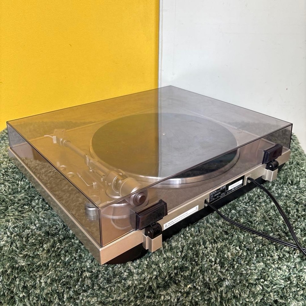 Denon DP-300F Fully Automatic Turntable Premium Silver Tested w/ Cartridge