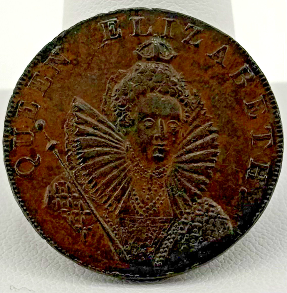 1794 Half Penny Token Queen Elizabeth Conder