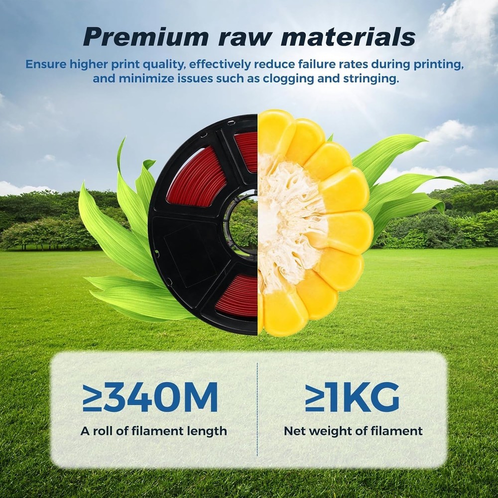 Rapid PLA Filament 1.75mm - 1kg Ruby Red, High-Speed 3D Prints with Accuracy