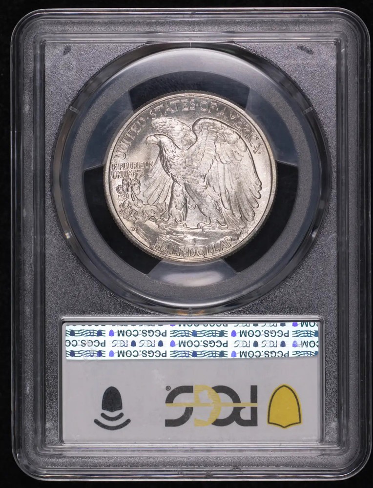 1939 D Half Dollars Liberty Walking PCGS MS-66