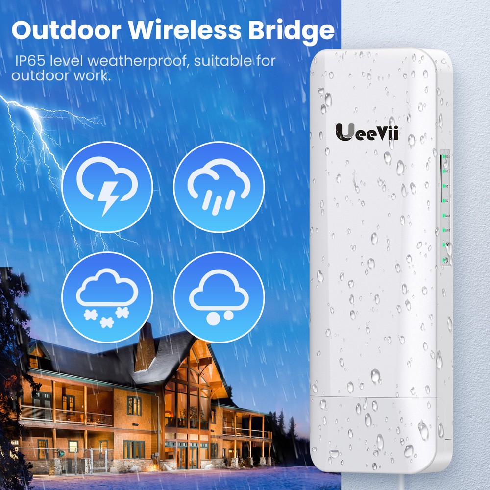Pair Wireless Bridge Point-to-Point & Point-to-Multipoint Long Range WIFI CPE