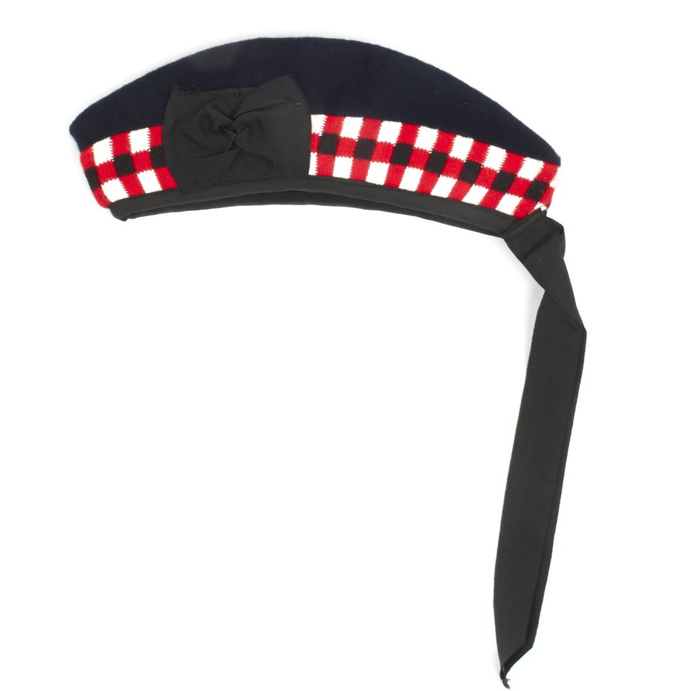 British Glengarry Checker Board Side Cap- Size 7 (56 cm)