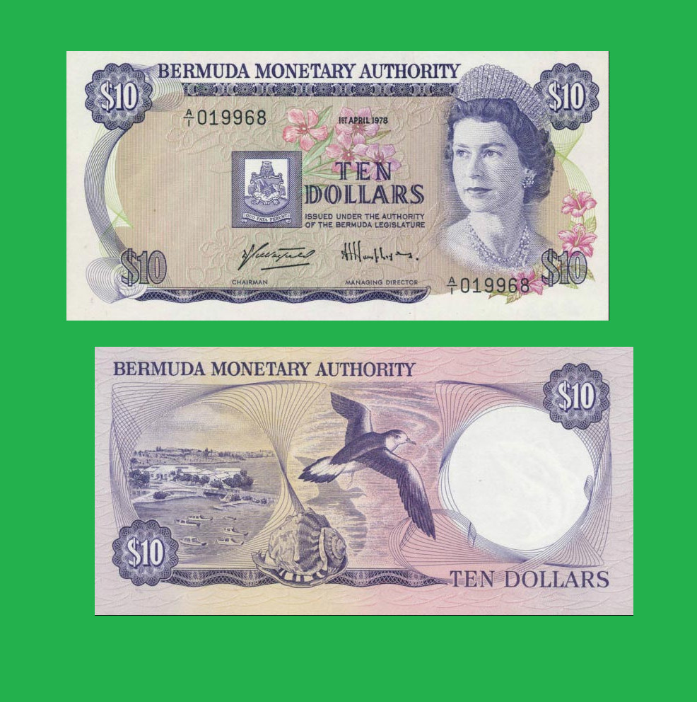 BERMUDA 10 dollars 1988    *  Copy