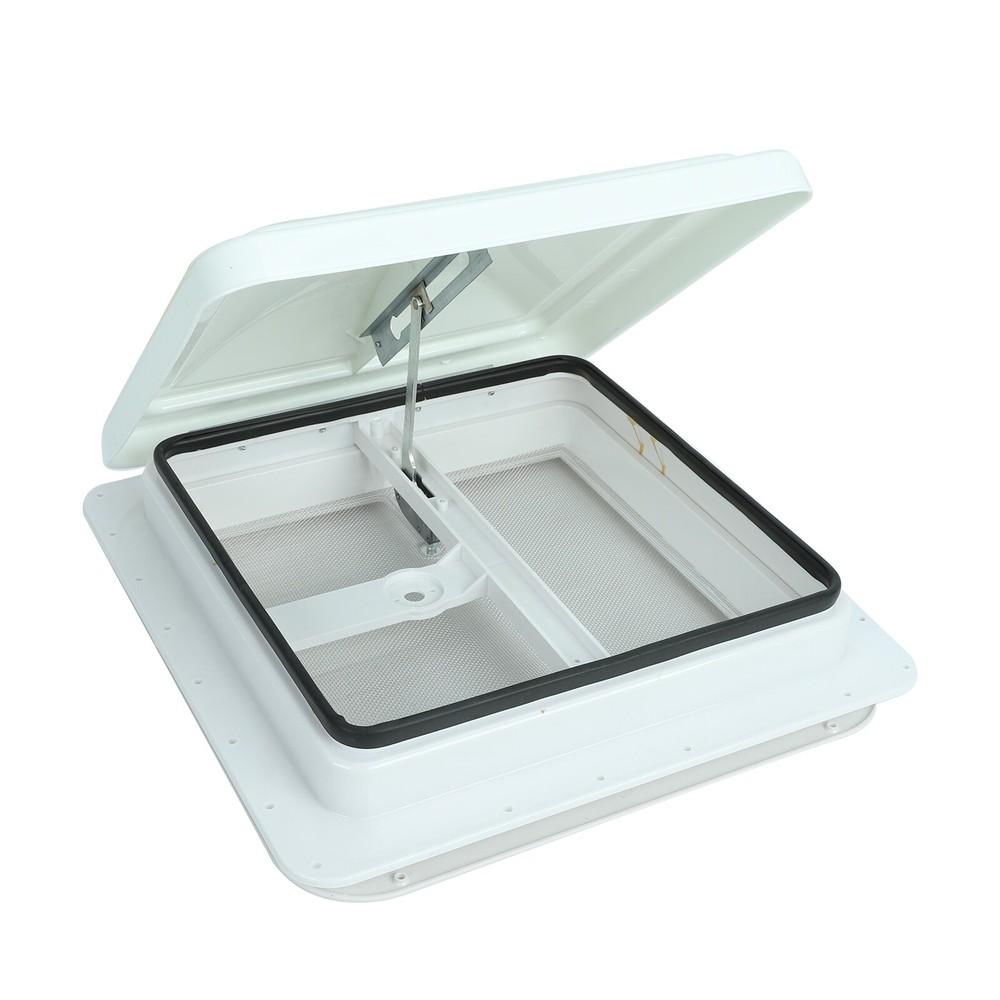 14" RV Roof Vent Kit White for Camper Trailer Universal Lid Interior Garnish