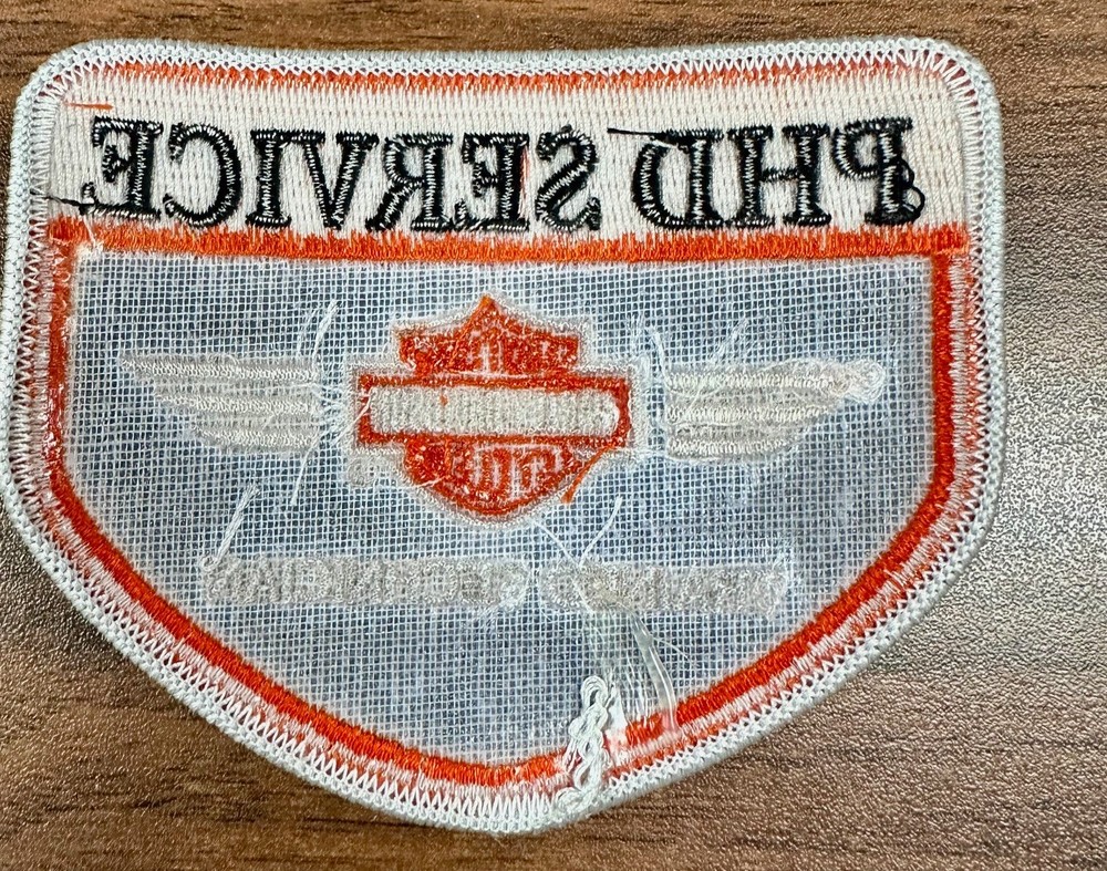 Harley-Davidson Patch PHD Service Trained Technician , 3-3/4" Sew-On (Box P)