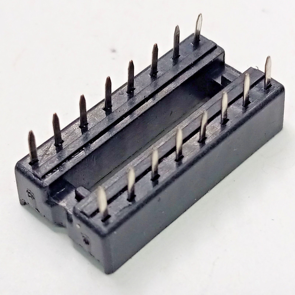 Lot of 16-Pin Low Profile IC Socket PCB Mount DIP