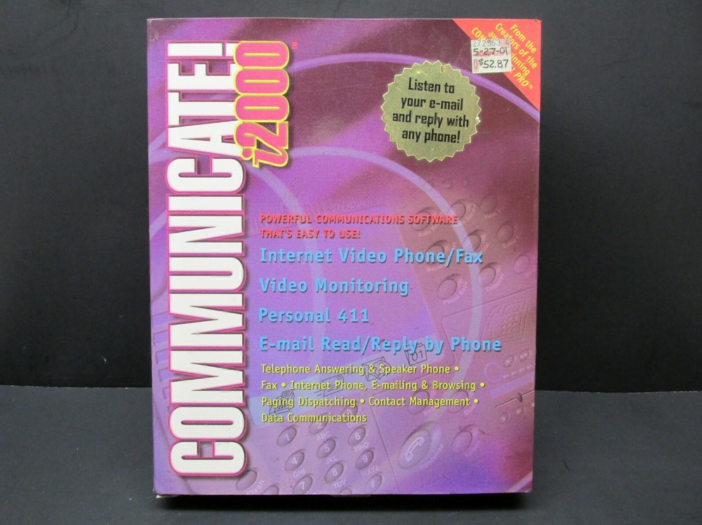 Communicate! i2000, PC CD-ROM, W 95, 98, 2000, NT 4.0, 1999, Never Used
