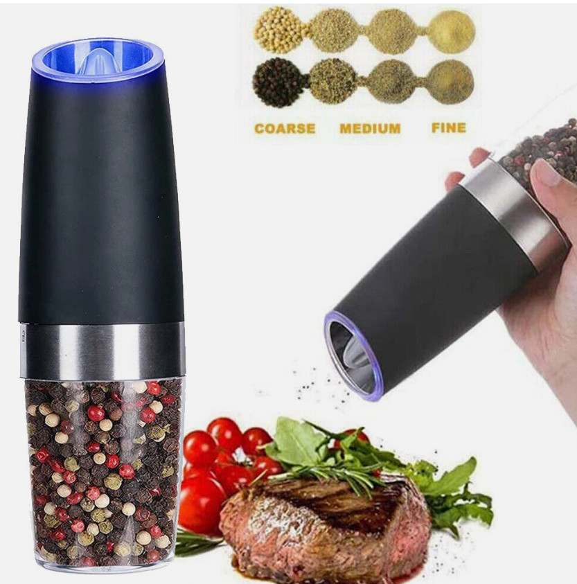 1PC Gravity Electric Pepper and Salt Set Grinder Automatic Adjustable Coarseness