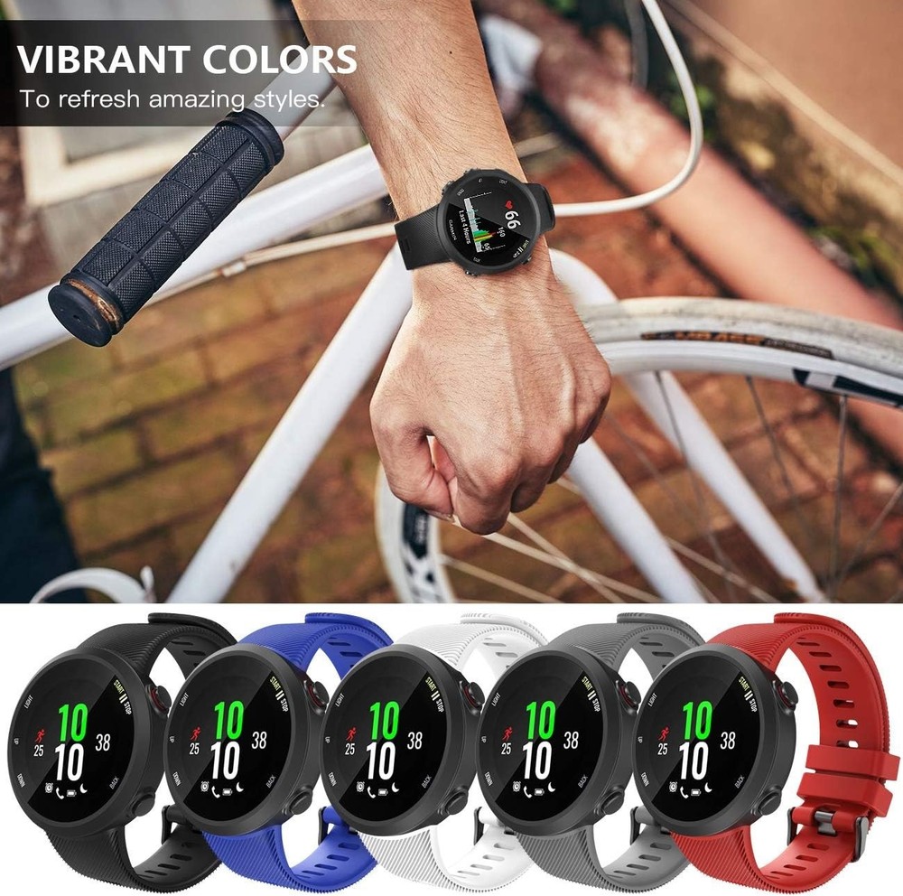 Replacement Silicone Strap for Garmin Forerunner 45 - Soft & Easy to Install