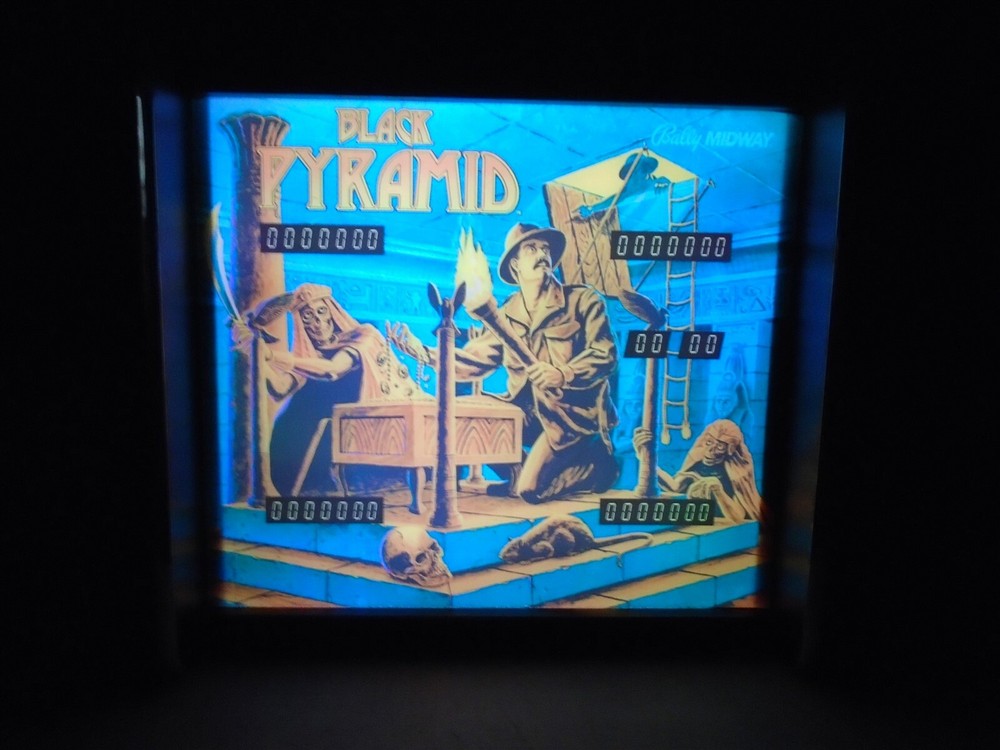 Bally Black Pyramid Pinball Head LED Display light box