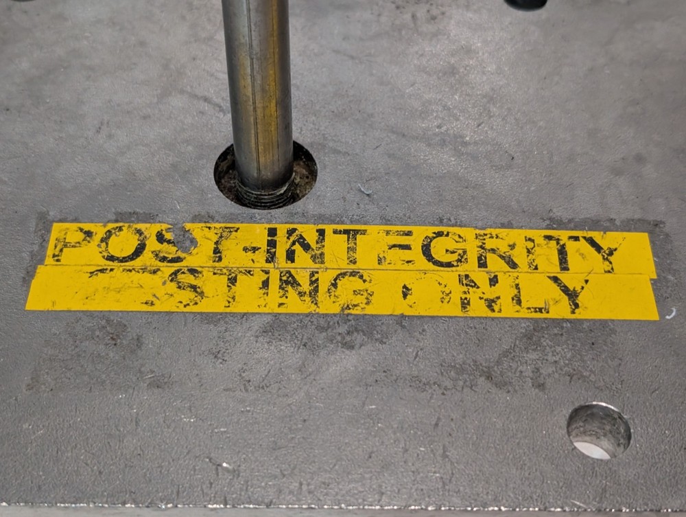 Integrity Testing Assembly: Base, Apollo Conbraco Ball Valve, Hose, Flow Control