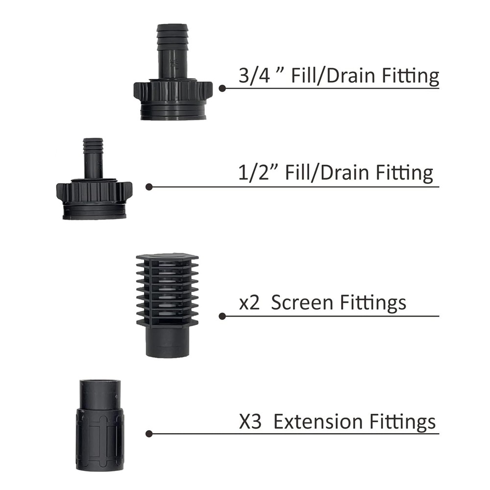 Toolazy Ebb & Flow Fitting Kit，Ebb and Complete Kit Combo Set...