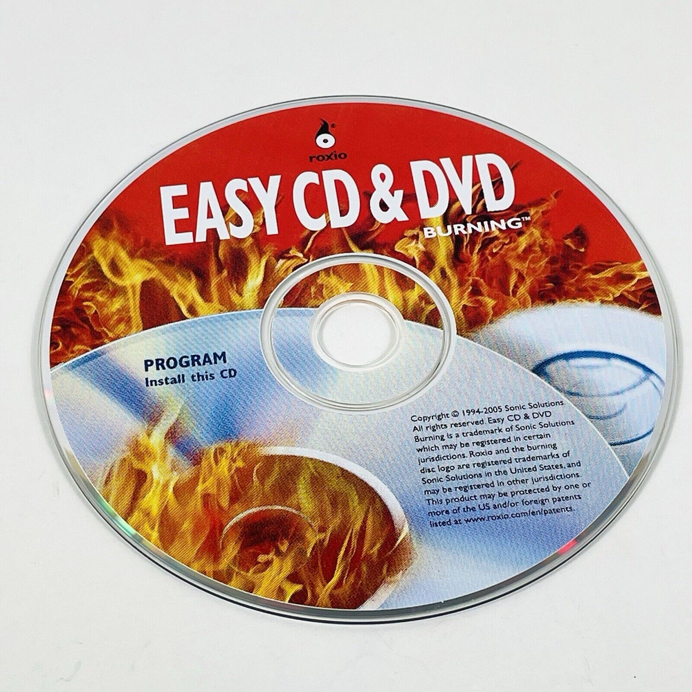 Roxio Easy CD and DVD Burning Software CD-ROM Disc 2005