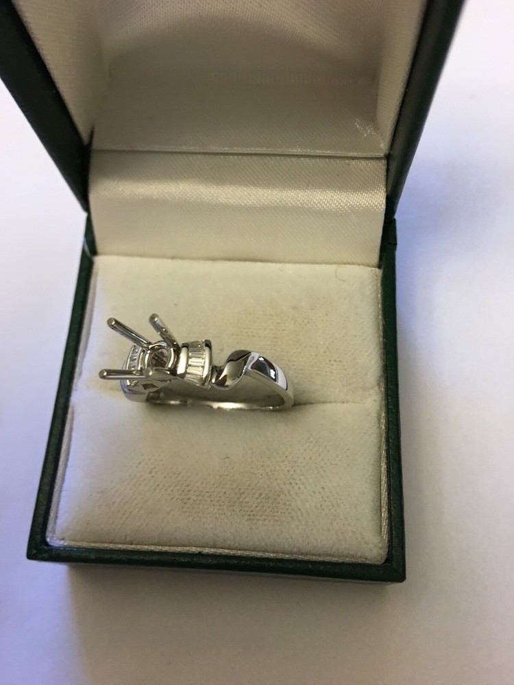 Solid 18k Gold And Diamond Engagement Ring Mounting