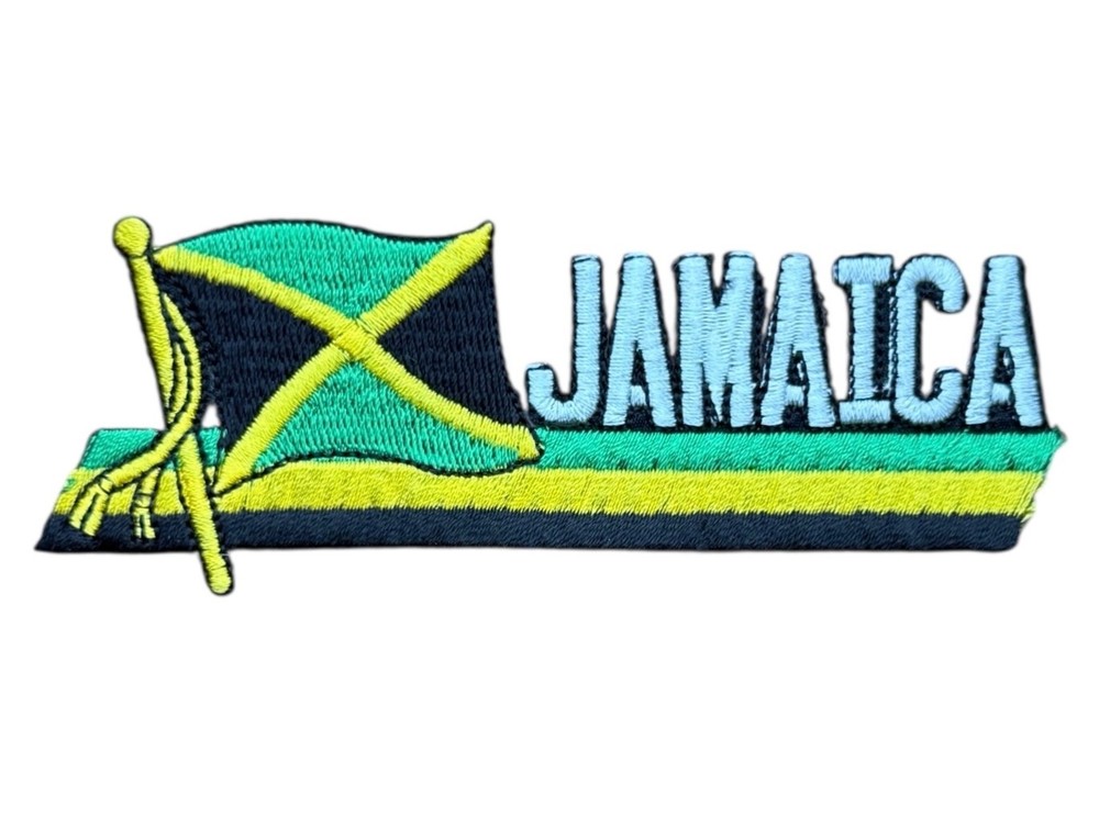 Jamaica Script Flag 4.5 inch Patch PPM F8D8API